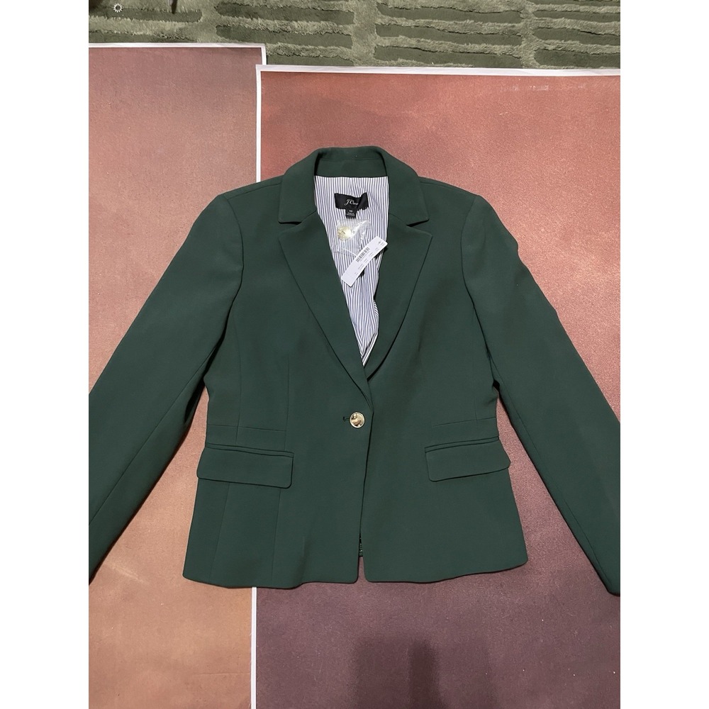 NWT J.Crew Mayfair Emerald Blazer in Four-Season Stretch AB917 Size 10 Fall